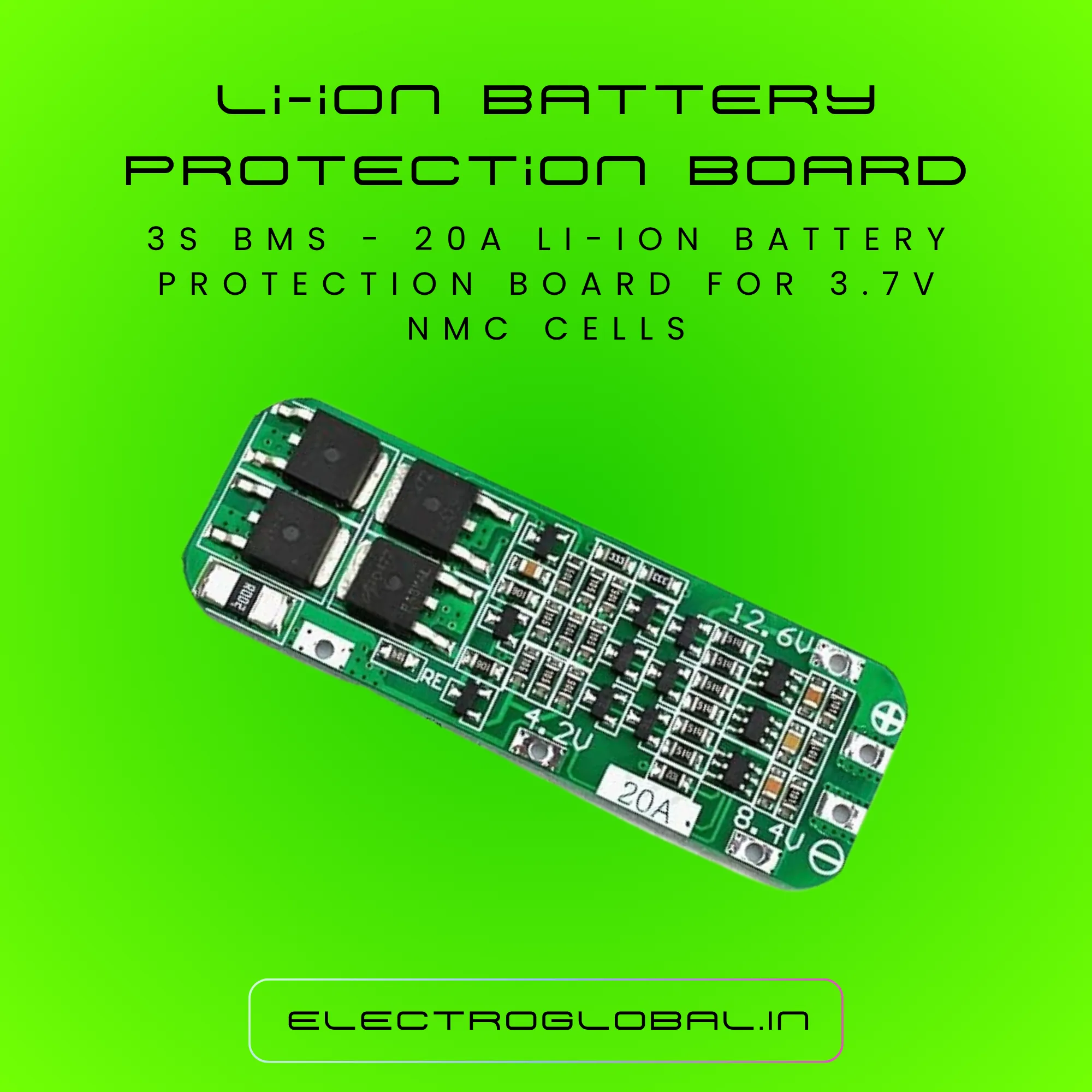3S BMS 20A Li-ion Battery Protection Board for BMS Battery Management System, BMS Board, 3S BMS, and BMS alternate