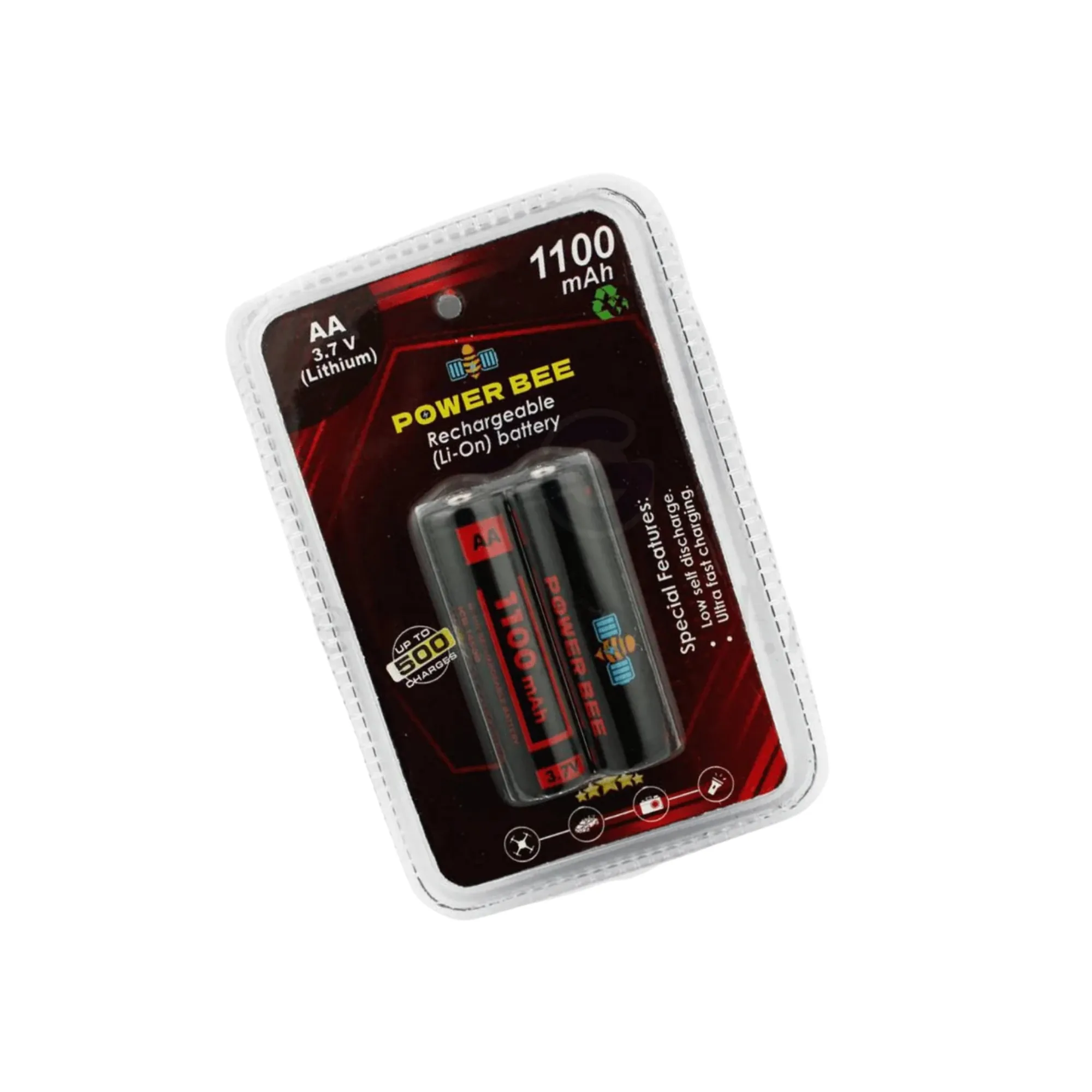 Power Bee AA 3.7V 1100mAh Rechargeable Battery, Best for Trimmer, Compatible with Rechargeable Cells, Pencil Cell, AA Battery