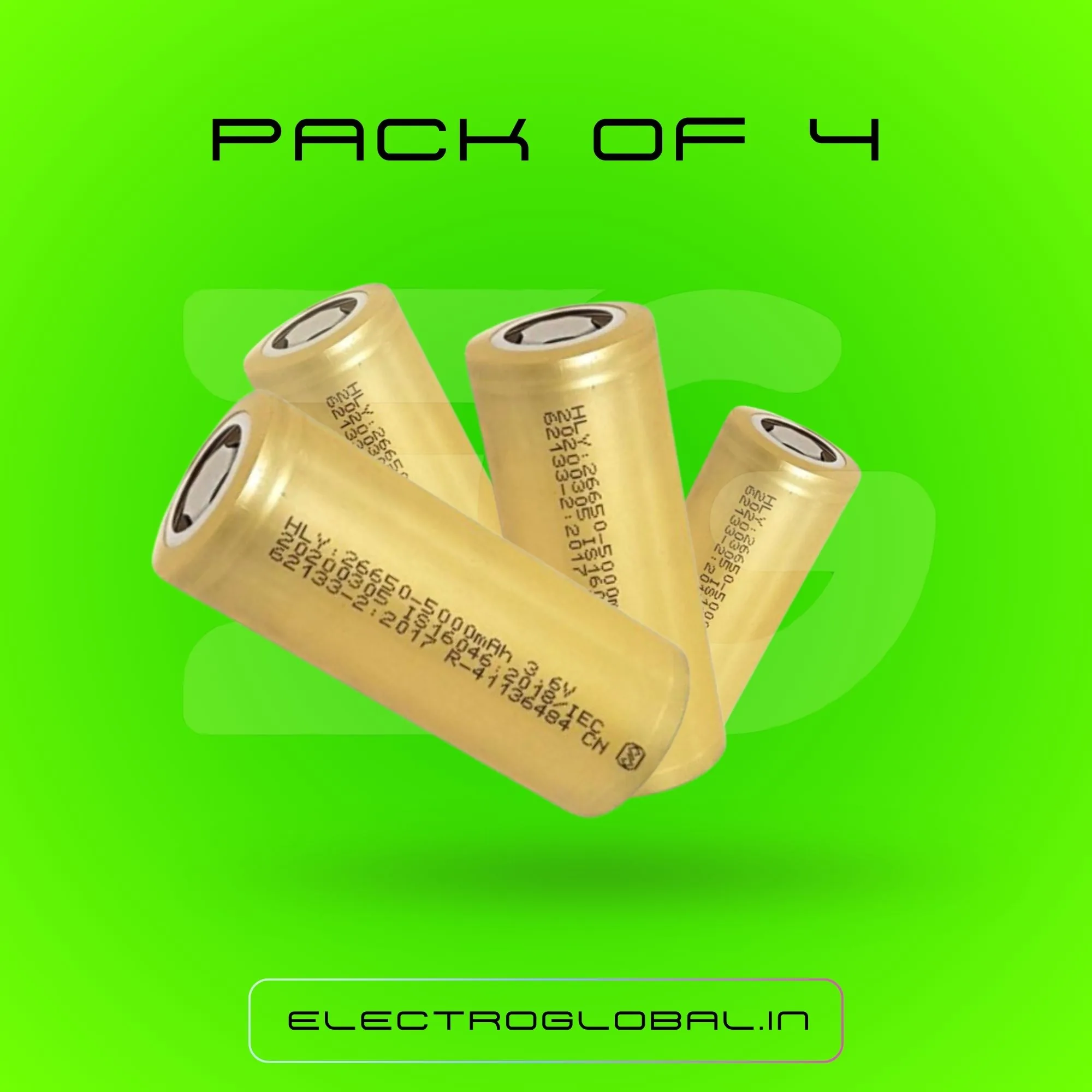 26650 Battery 5000mAh 3.6V | 3.6 Volt Rechargeable Battery, Lithium Ion Battery, Lithium Battery Cell High Capacity Cell for Toys and cars alternate