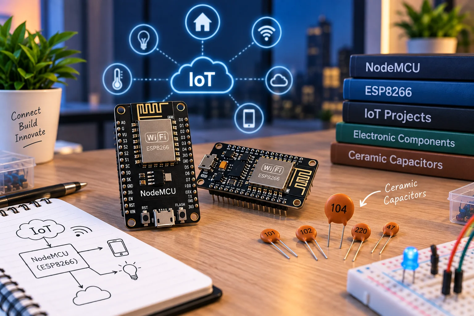 NodeMCU and ESP8266: What You Need to Know for IoT Projects Ceramic Capacitors