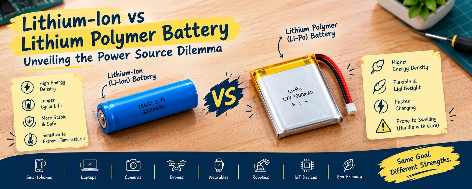 Lithium-Ion vs Lithium Polymer Battery: Unveiling the Power Source Dilemma
