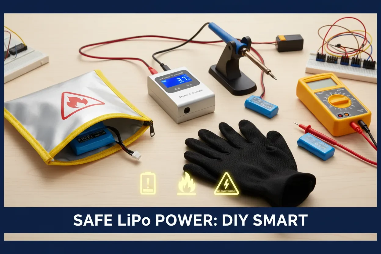Safe handling and storage of a 3.7 v lipo battery for DIY electronics projects