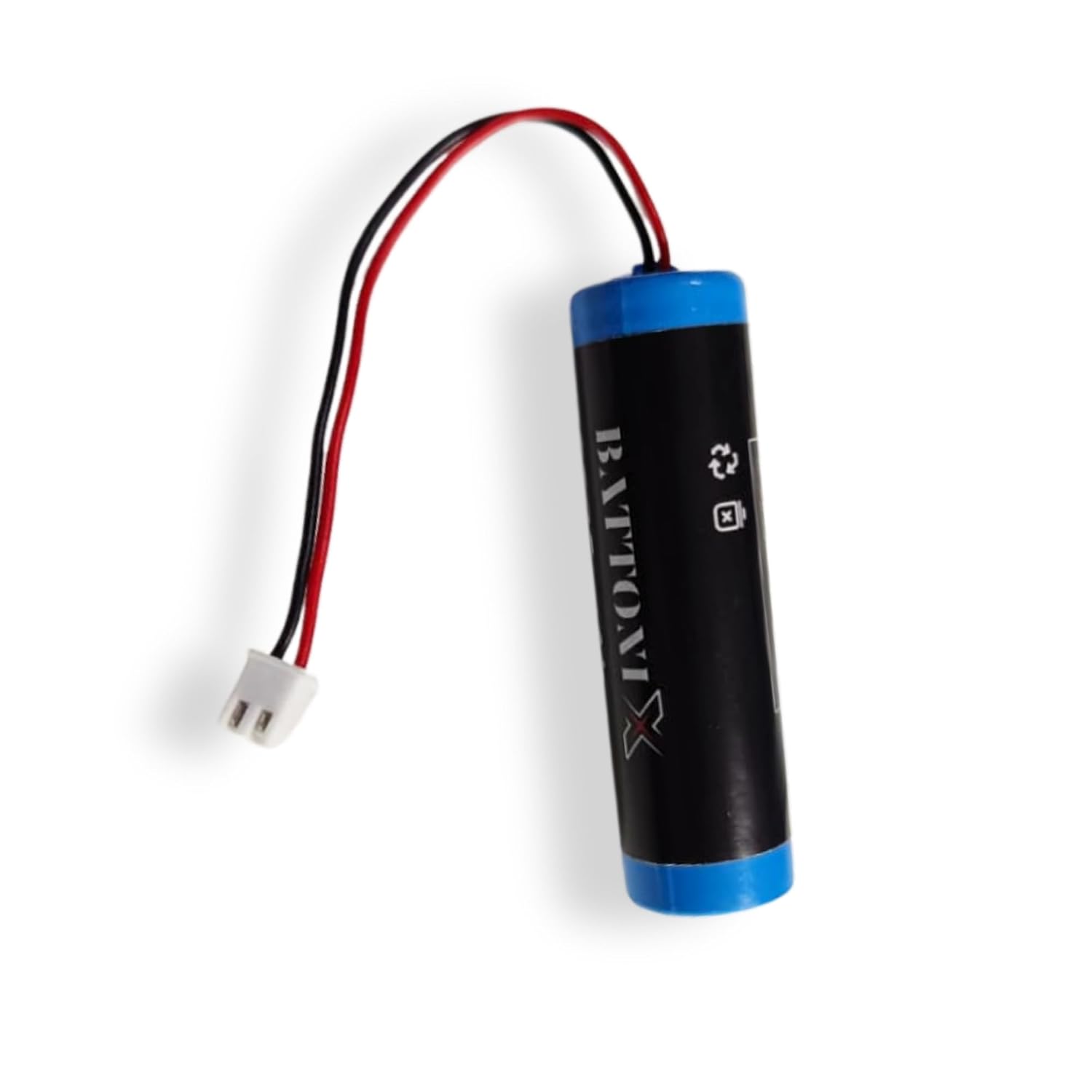 2600mAh 3.7V Lithium Ion Battery Pack with BMS, Single-Cell Rechargeable Pack with 2-Pin Female Connector,