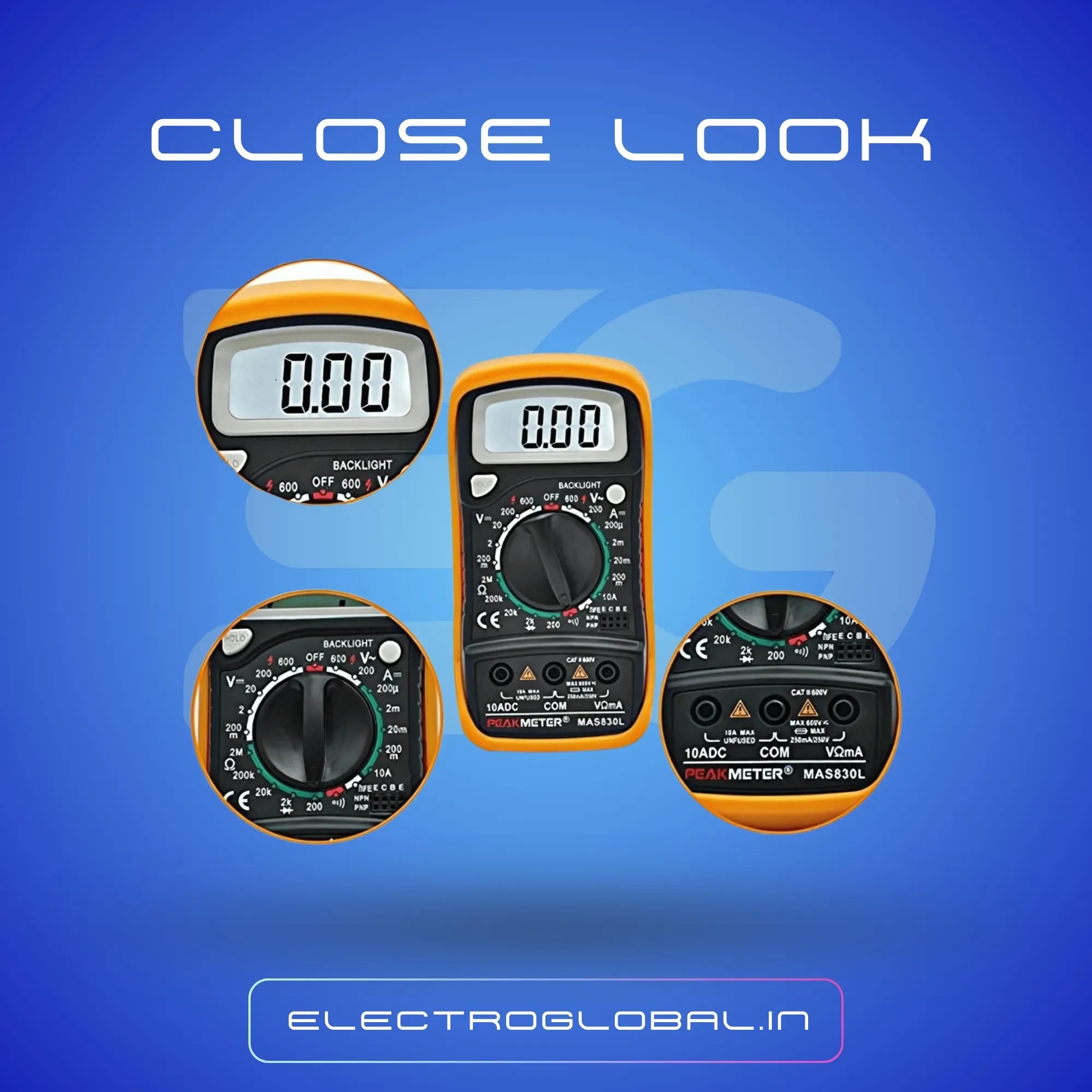 MAS830L Handheld Digital Multimeter Versatile Measurement Tool for Electrical Professionals 3