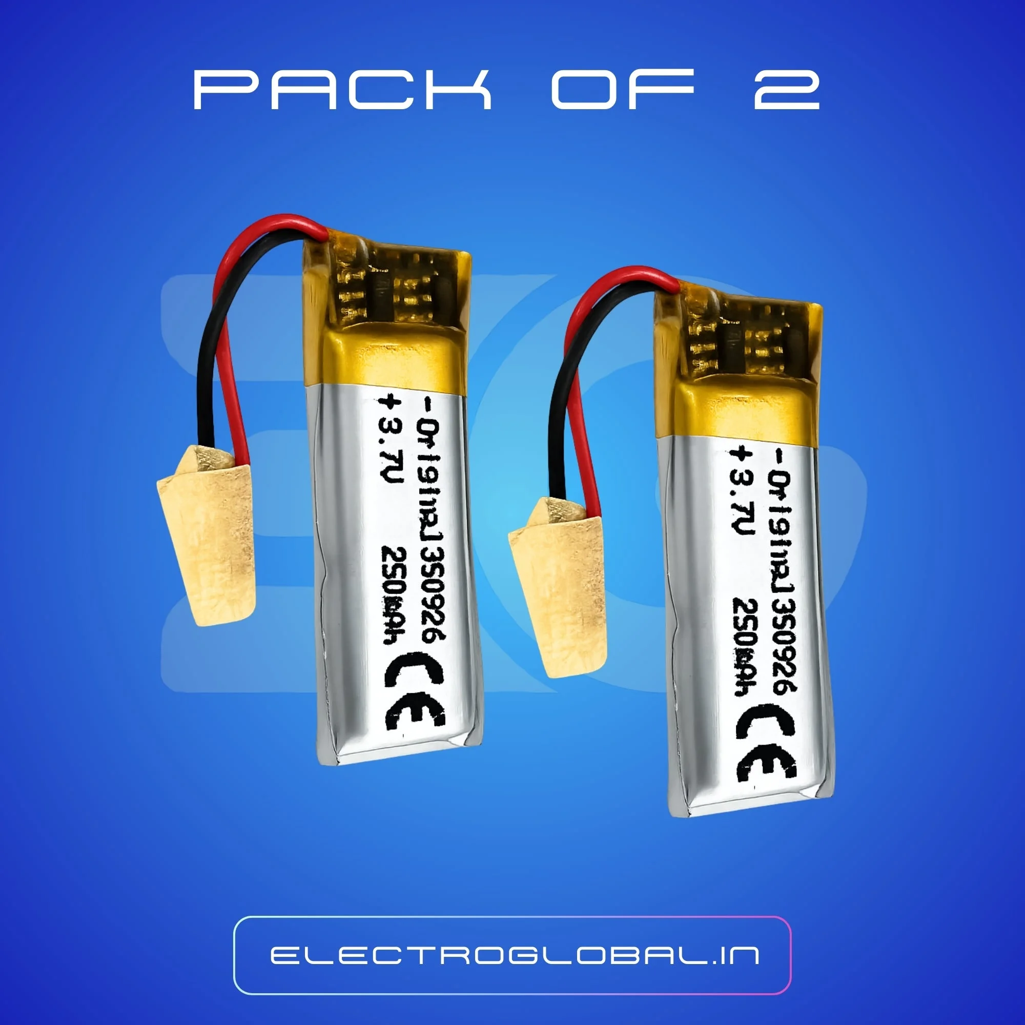 3.7V 250mAh LiPo Battery â Tiny Lithium Polymer Battery for Earbuds, Neckbands & Mini Devices 4