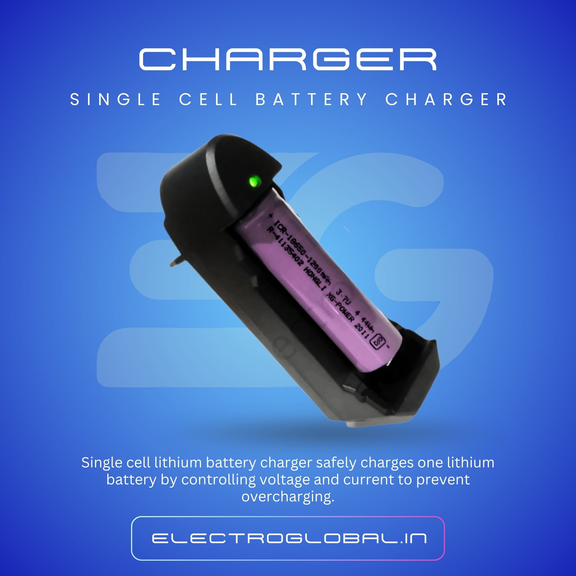 Single Cell Fast Lithium Battery Charger â Lithium Battery Charger, Cell Charger, Rechargeable Battery Charger 4