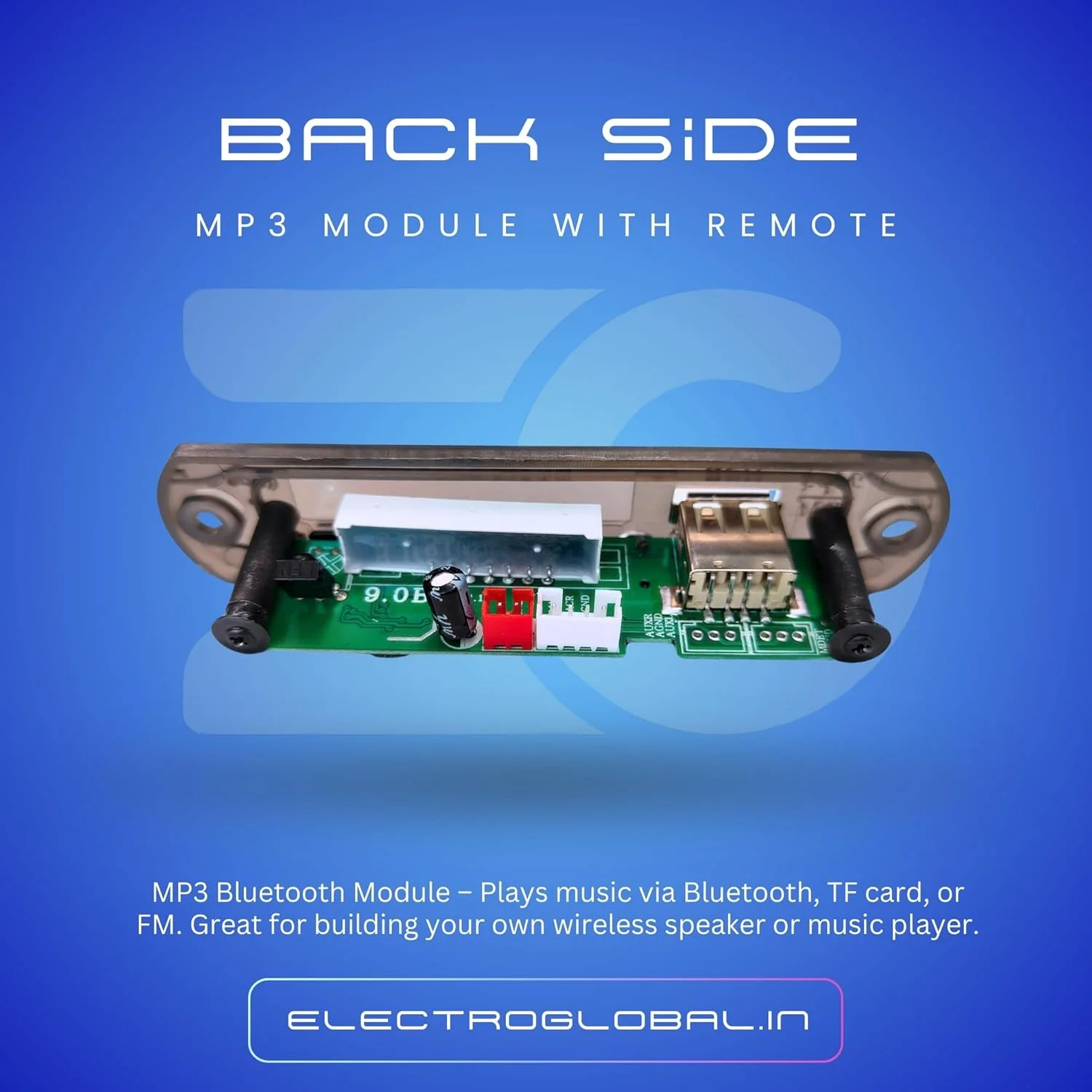 MP3/FM/USB/Bluetooth Audio Module with Remote | Multifunction Music Player Board | Electronic Components Electronic Hobby Kit | Electroglobal 4