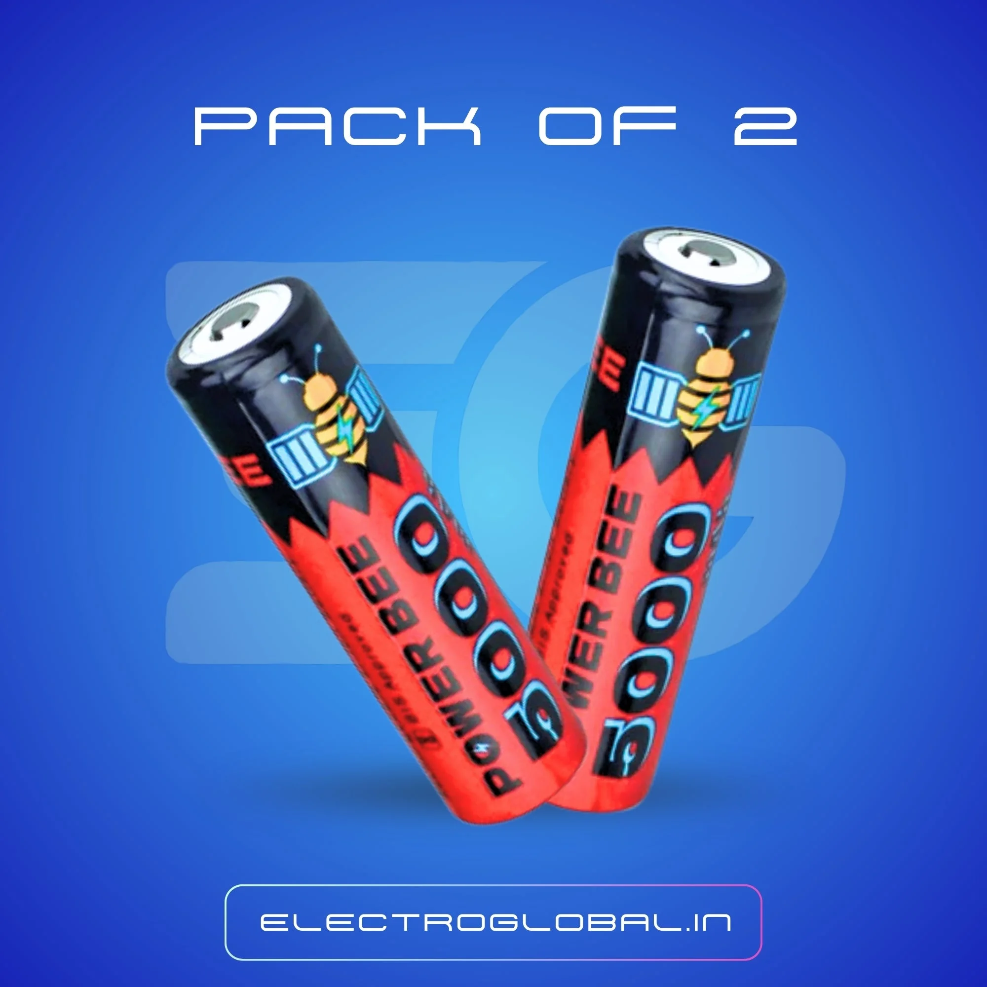 Powerbee Hobby Grade Lithium Ion 18650 Battery with 5000mAh - Li Ion 18650 Battery - rechargeable 3